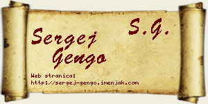 Sergej Gengo vizit kartica